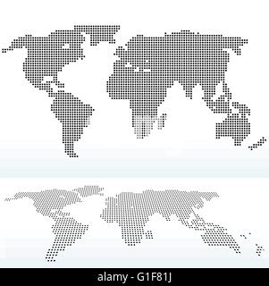 Halftone dot pattern world map background design Stock Vector Image ...