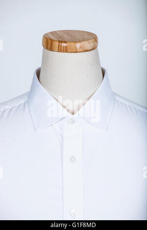 Tailored white shirt on a mannequin Stock Photo