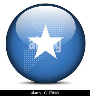 Somalia Flag Map. Map of the Federal Republic of Somalia with the ...