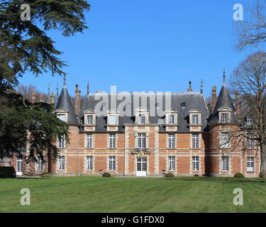 DIEPPE, FRANCE, APRIL 1 2016: Exterior view Chateau de Miromesnil, a 16th century castle situated near Dieppe in Normandy. Stock Photo