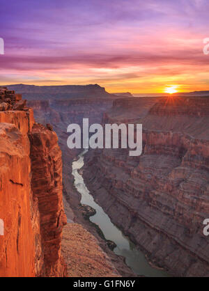 sunrise over the colorado river at toroweap overlook in grand canyon national park, arizona Stock Photo