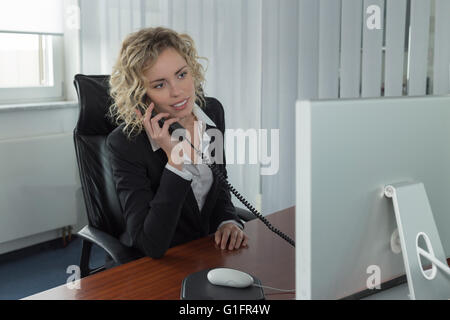 a business woman at work Stock Photo