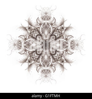 Ornamental mandala. Original hand draw and computer collage Stock Photo ...
