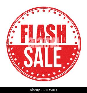 Flash sale grunge rubber stamp on white background, vector illustration ...