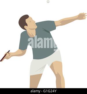 Sport table tennis, isolated vector Stock Vector