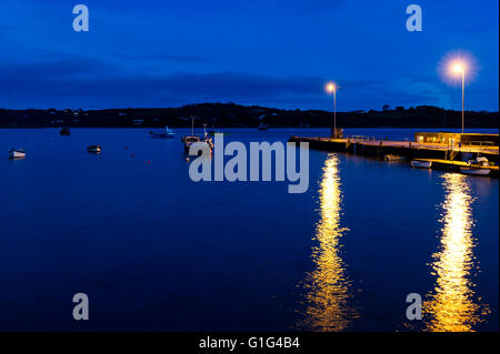 Schull Harbour, West Cork, Ireland at night. Stock Photo