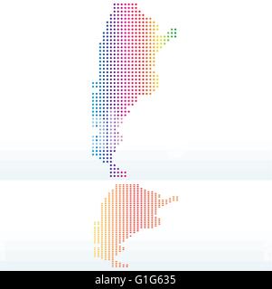Vector Image - Map of Argentina with with Dot Pattern Stock Vector