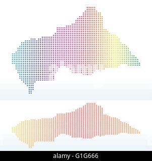 Vector Image -  Map of Central African Republic with with Dot Pattern Stock Vector
