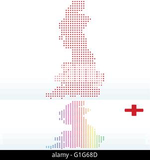 Vector Image - Map with Dot Pattern on flag button of United Arab ...