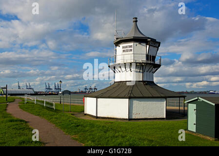 The Low Lighthouse, on the promenade at Harwich, Essex, England UK Stock Photo