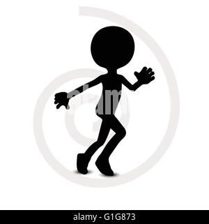 EPS Vector 10 - 3d man in running pose Stock Vector