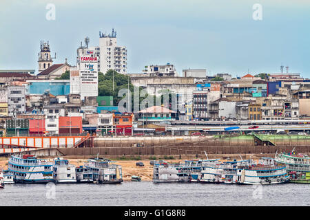 Amazon river boats at Manaus Brazil Stock Photo - Alamy