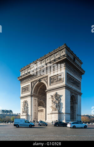 France, Paris, Arc de triomphe de l'etoile Stock Photo