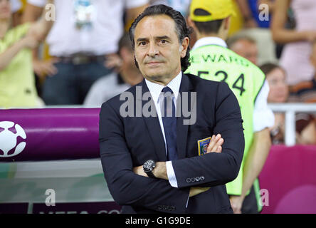 Genoas Head Coach Cesare Prandelli Gestures Editorial Stock Photo