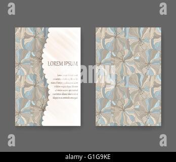 Boho style template for cards, invitations, banners with sample text lorem ipsum. Floral vector illustration. Stock Vector