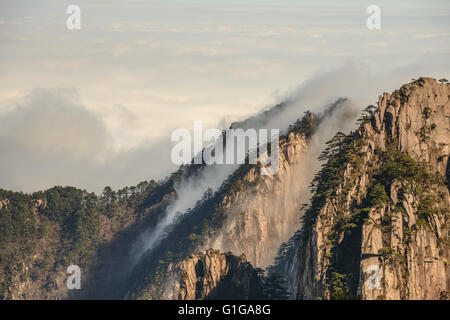 Huangshan mountain scenery in Anhui province, China Stock Photo