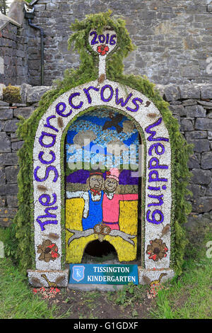 Tissington well dressing, Peak District National Park, Derbyshire, England, UK. Stock Photo