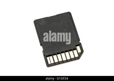SD card isolated on white background Stock Photo
