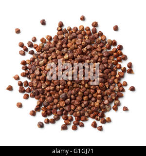 Heap of Maniquette pepper on white background Stock Photo