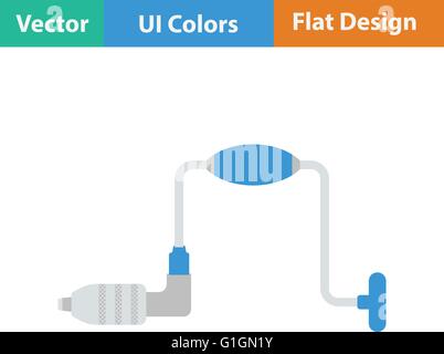 Flat design icon of auge in ui colors. Vector illustration. Stock Vector