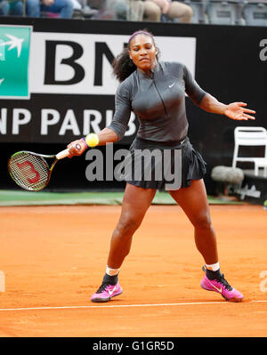 Rome, Italy. 14th May, 2016. Serena Williams of USA during  the Semi-final   match of  the Italian Open tennis BNL2016  tournament against Irina Begu of Romania  at the Foro Italico in Rome, Italy,  May 14, 2016 Credit:  agnfoto/Alamy Live News Stock Photo