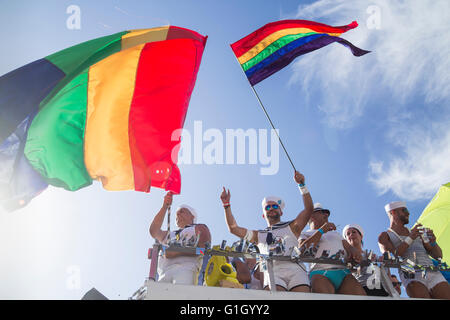 Maspalomas Gay pride parade 2016. Gran Canaria, Canary Islands, Spain Stock Photo