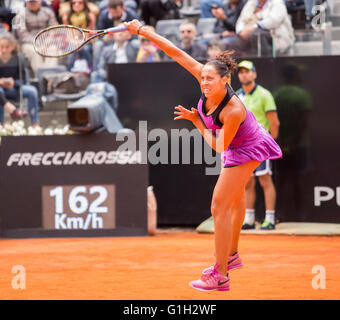 Madison Keys of USA playing in the women's tennis final, against Serena Williams at  Foro Italico, Rome, Italy. 15th May, 2016. Stock Photo