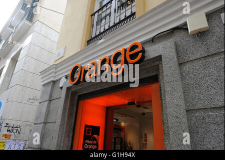 Orange Shop in Malaga Spain Stock Photo