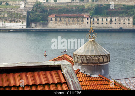 View to river Douro and roofs of Porto, Portugal Stock Photo