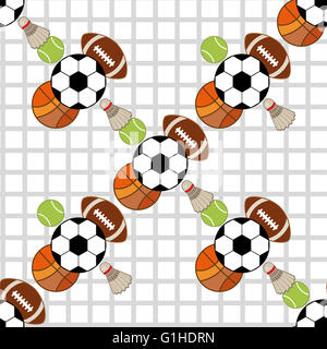 seamless pattern with sport icons Stock Photo