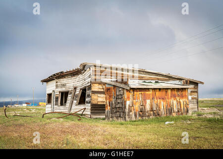 old abandoned store and gas station in a ghost town, Cisco, Utah Stock Photo