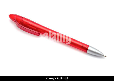 Red pen isolated on white background Stock Photo