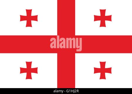 Vector of offficial flag of Georgia country Stock Vector