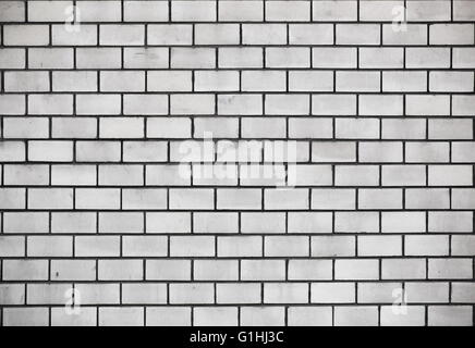 Wall made from white bricks usable as background or texture. Stock Photo