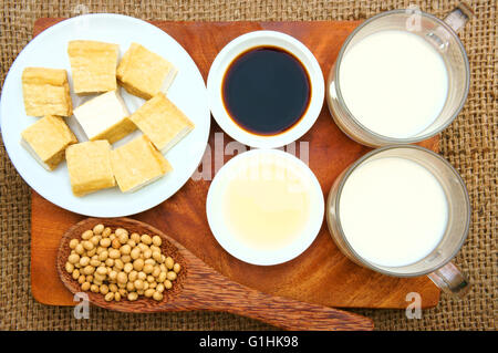 Soybean, rich protein, acid amin, vitamin, an orgaric, cheap, nutrition product, process soymilk, soy sauce, tofu, cooking oil Stock Photo
