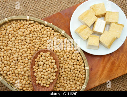 Soybean, rich protein, acid amin, vitamin, an orgaric, cheap, nutrition product, process soymilk, soy sauce, tofu, cooking oil Stock Photo