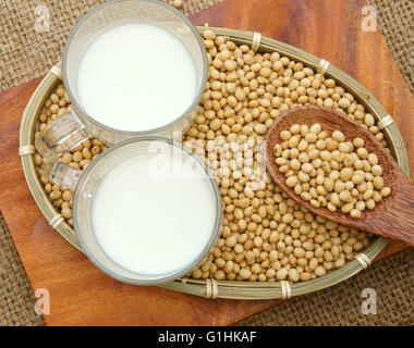 Soybean rich protein, acid amin, vitamin, a nutrition product, to process soymilk, supply collagen, estrogen for woman Stock Photo