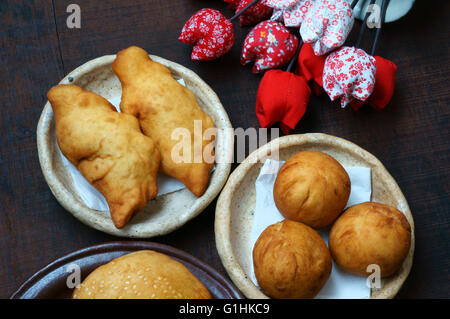 Vietnam street food: fried dumpling, quai vac cake, sponge cake from ...