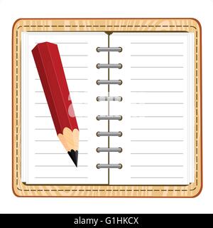 Vector clipboard and pencil icon on white Stock Vector