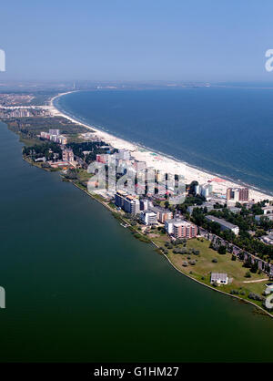 beautiful seaside aerial view Stock Photo