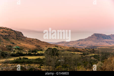 Sunset in the Drakensberg Mountains, KwaZulu Natal, South Africa Stock Photo