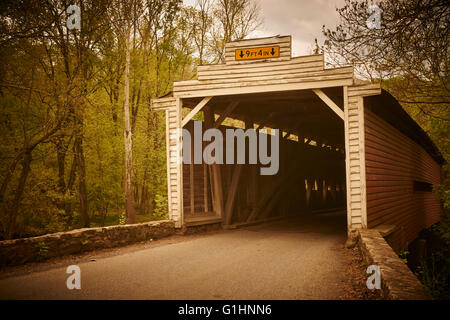 Sheeder Hall Covered Bridge, Chester County, Pennsylvania, USA Stock Photo