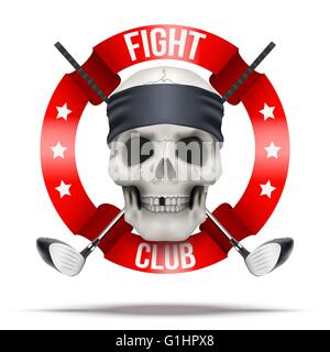 Fight club or team badges and labels logo Stock Vector