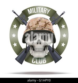 Military club or company badges and labels logo Stock Vector