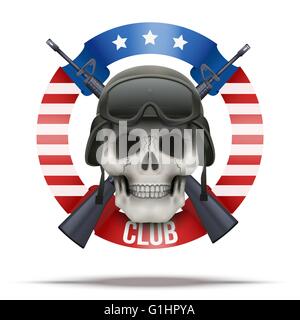 Military club or company badges and labels logo Stock Vector