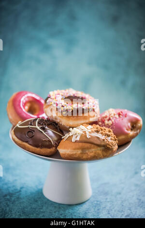 stack of donuts unhealthy sweet food Stock Photo
