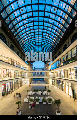 View of new Mall of Berlin shopping mall in Potsdamer Platz Berlin Germany Stock Photo