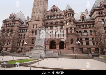 TORONTO - APRIL 28, 2016: Toronto's Old City Hall was home to its city council from 1899 to 1966 and remains one of the city's m Stock Photo