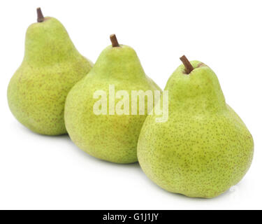 Fresh pears over white background Stock Photo