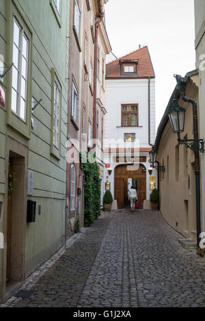 Hotel and restaurant U Zlate Studne, Mala Strana, Prague, Czech republic Stock Photo